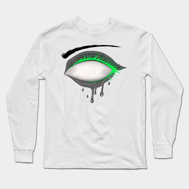 Neon Psychedelic Slime Eye Long Sleeve T-Shirt by RavenRarities